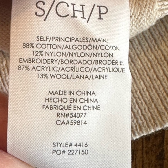 CAbi | Winsome Pullover Turtleneck Embroidered Sweater, NWT - Picture 6 of 8